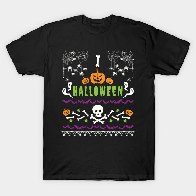 I Love Halloween Sweater T-Shirt by machmigo